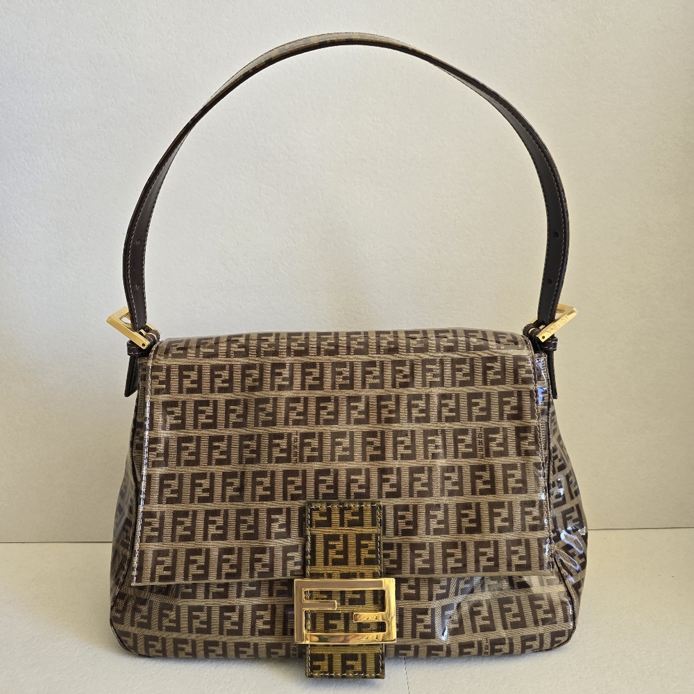 Fendi Brown vintage mamma baguette shoulder bag